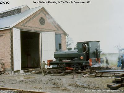 1973. Lord Fisher shunting in the yard.